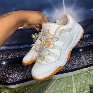 Orange white Jordan’s